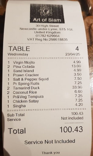 Photo of Art of Siam Thai Cuisine - 30 High St, Newcastle-under-Lyme, Newcastle ST5 1QL